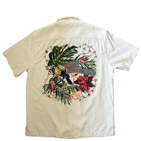 Tommy Bahama Other - Tommy Bahama Silk Mele Kelikimaka Camp Shirt in Continental Sz Medium